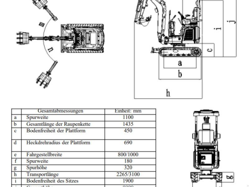 Rhinoceros XN13  1.3t mit Kubota D722 Motor – 2-Gang | Kolbenpump