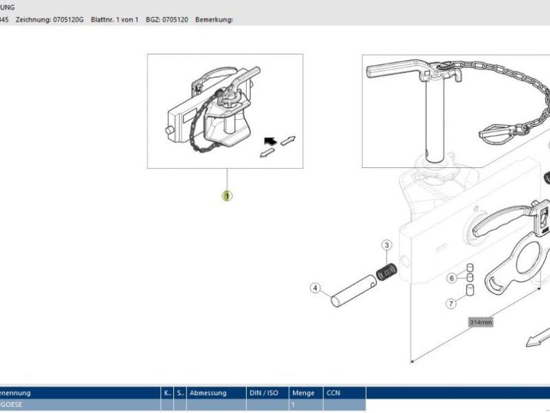 Claas Zugmaul mech. Nexos , Elios, Axos