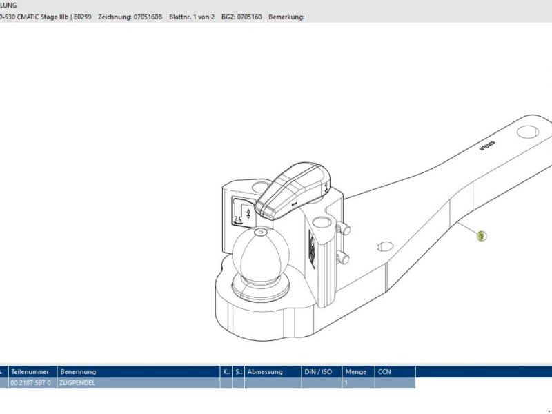 Claas Zugpendel K80 Walterscheid ARION