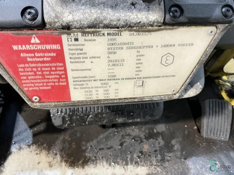 Forklifts Diesel Hyster H 4.00 XL/5 1995