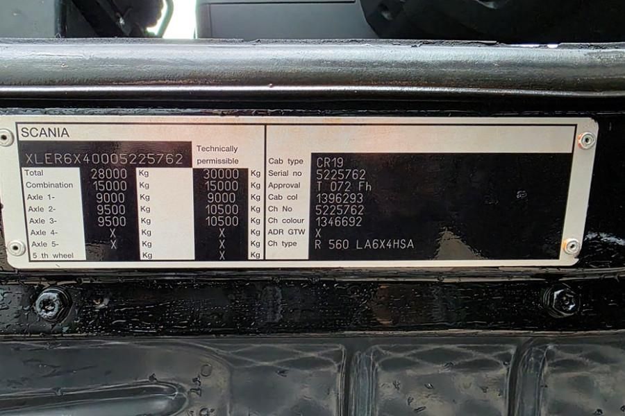 Scania R560 6x4 Dutch Registration, Diesel, 6x4 Drive, Sc