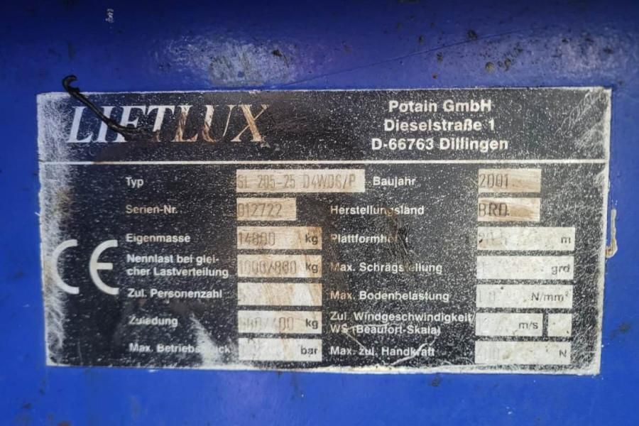 Liftlux SL205-25 D4WDS/P As-Is, Diesel, 4x4 Drive, Hydraul