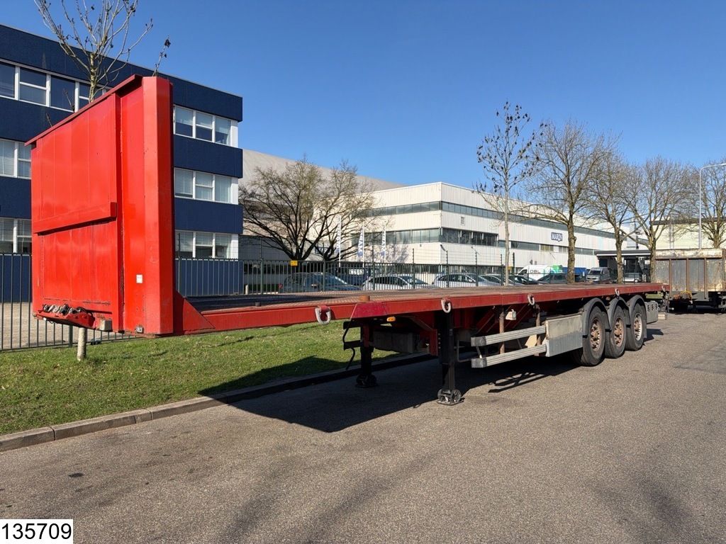 Lecitrailer open laadbak 38,000 kg, 7.02 m extendable