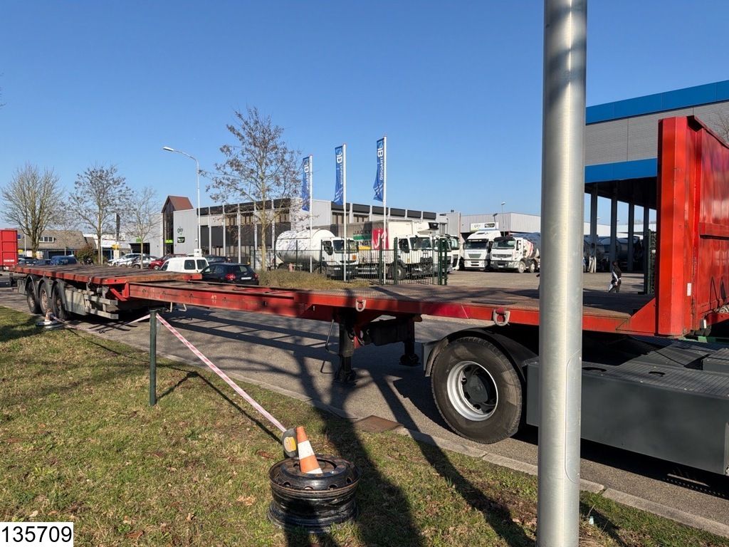Lecitrailer open laadbak 38,000 kg, 7.02 m extendable
