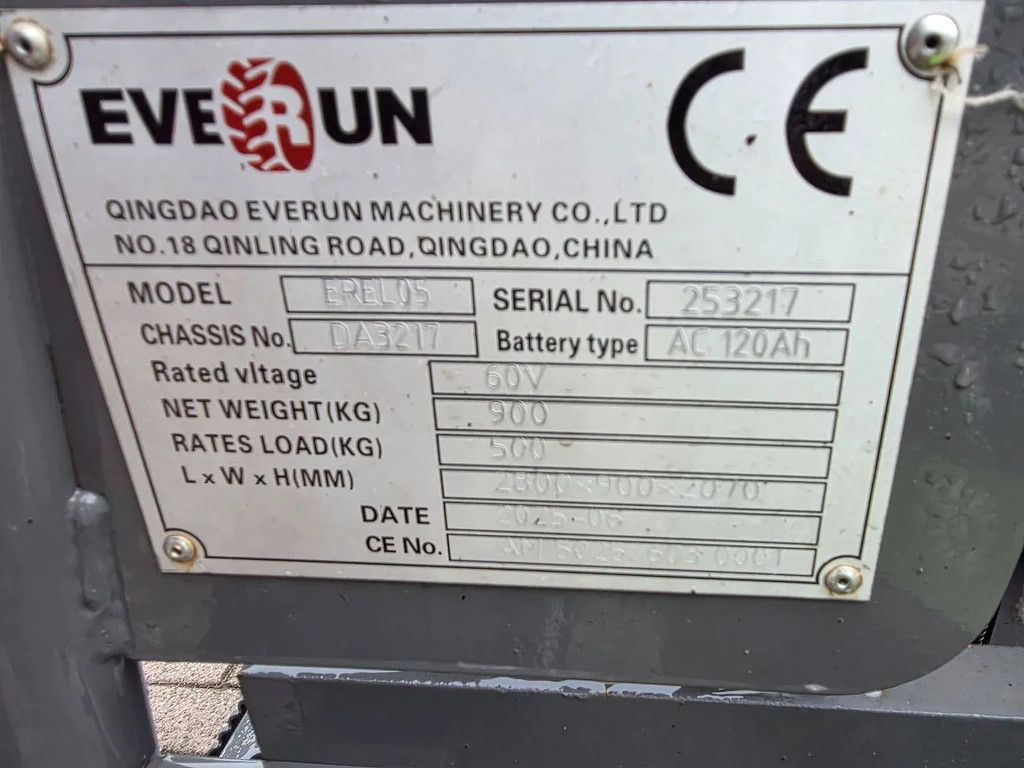 EVERUN Erel 05 elektrische shovel loader bak + lepels