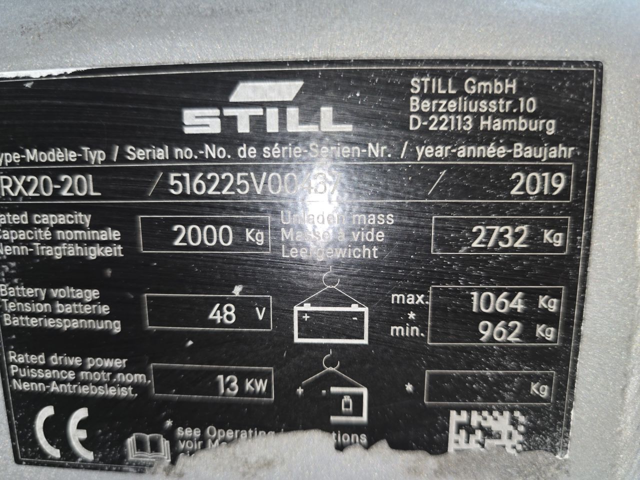 Still RX20-20 (2019) Nieuwe batterij