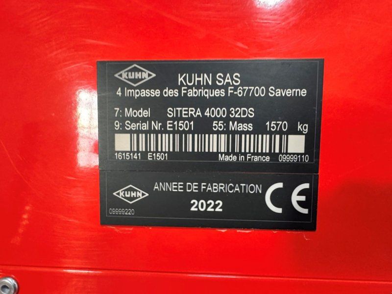 Kuhn HR 404 rotorharve Sitera 4000 rotorsæt monteret Sitera så