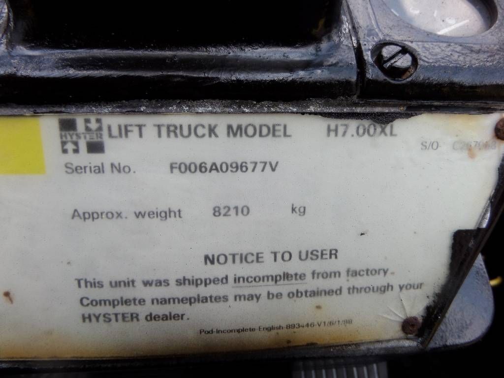 Hyster H 7.00 XL TRIPLO