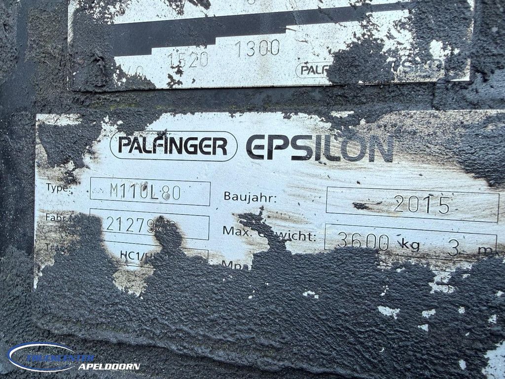 Palfinger Epsilon M110L80 Hebebare Kabine, Greifer TC11326-B