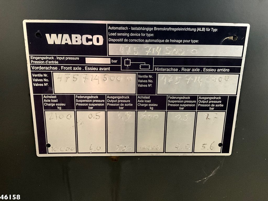 Van Hool 2-assige containeraanhangwagen