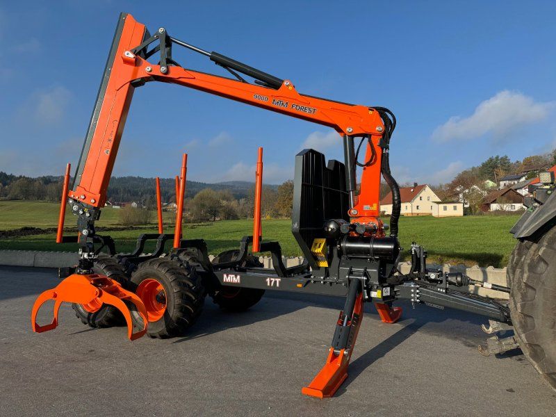 MTM 17T 17to 9,80m Kran Forwarder Rungen Druckluft Dpelrohrrahmen