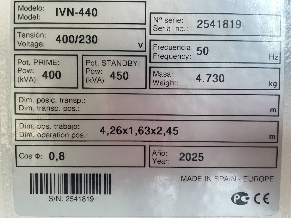 Volvo TAD1382GE - 430 kVA Stage V Generator - DPX-19032