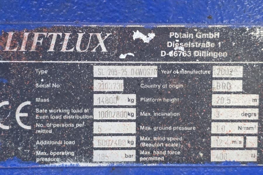 Liftlux SL205-25 D4WDS/P Diesel, 4x4 Drive, Hydraulic Deck