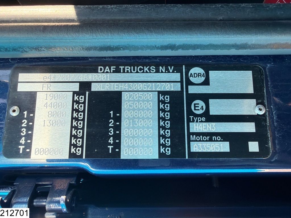 DAF XF 530 EURO 6, Retarder, Standairco