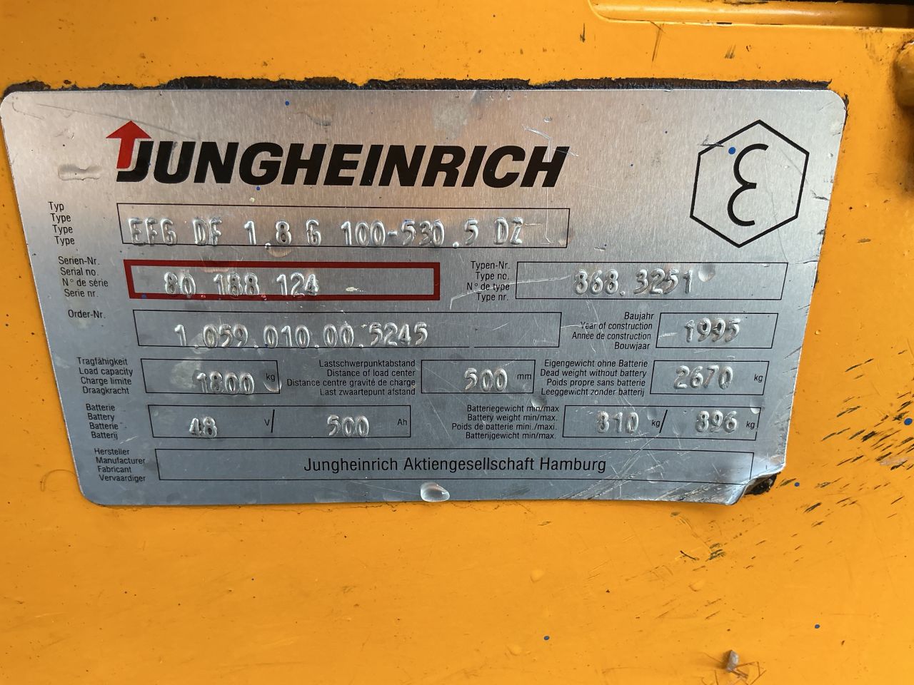 Te koop heftruck Jungheinrich EFG DF 1.8