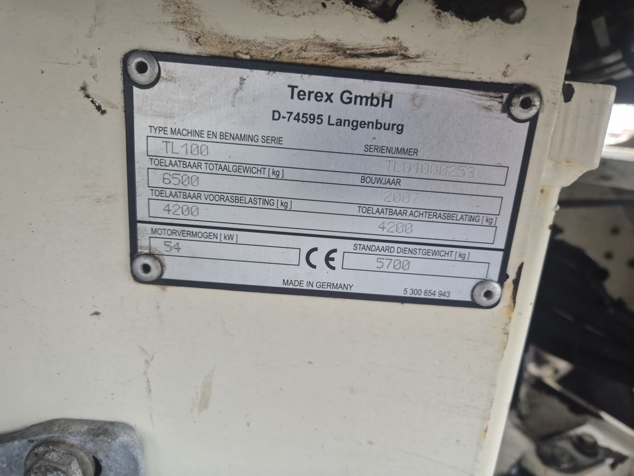 Used Terex TL100 loader 5700 kgs