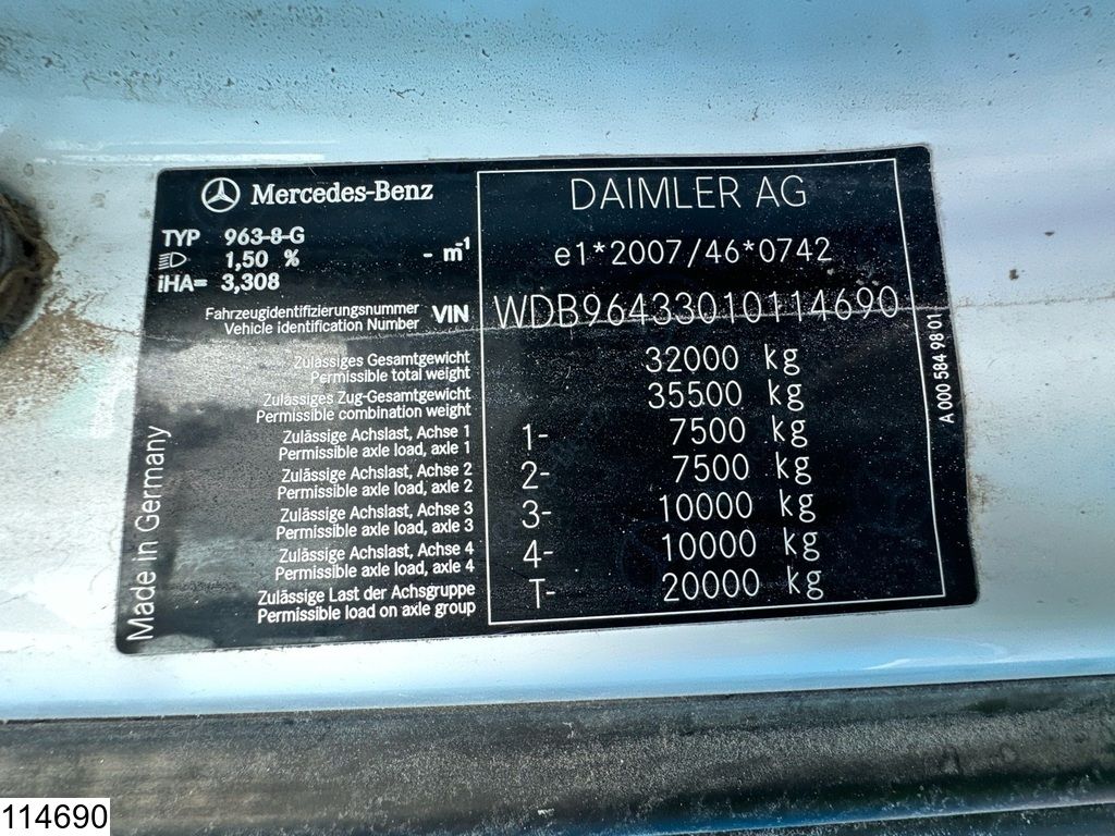 Mercedes Arocs 3240 8x4, EURO 6, LIEBHERR 9m3, Leaf suspension