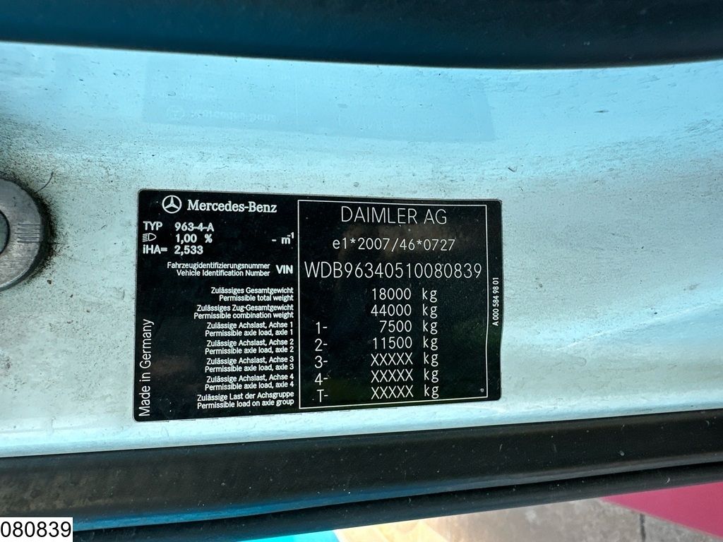 Mercedes Actros 1843 EURO 6, Retarder, PTO, Lohr