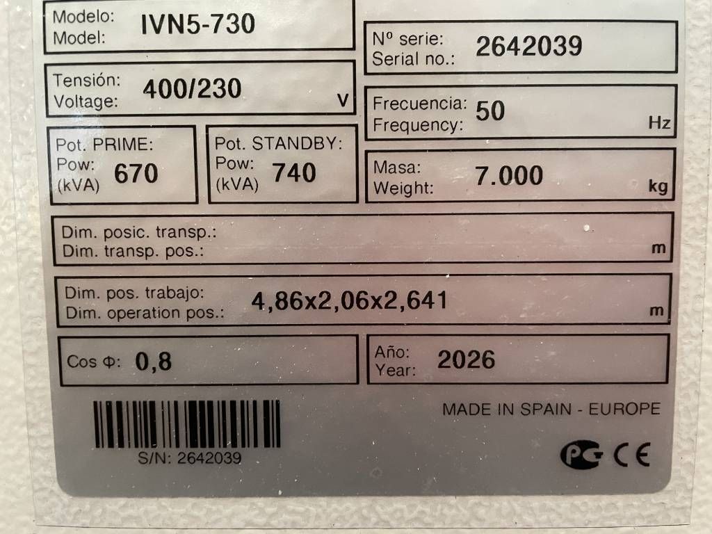 Volvo TWD1683GE - 740 kVA Stage V Generator - DPX-19040