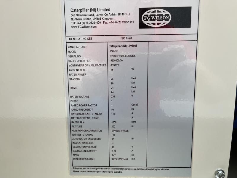 FG Wilson P 26 - 3 S