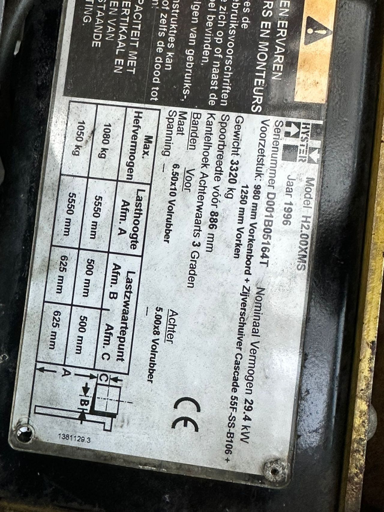 TE KOOP zeer nette HYSTER 2.0 heftruck