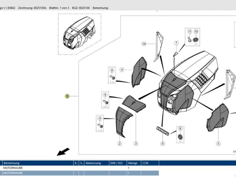 Claas Motorhaube Arion 5XX / 6XX