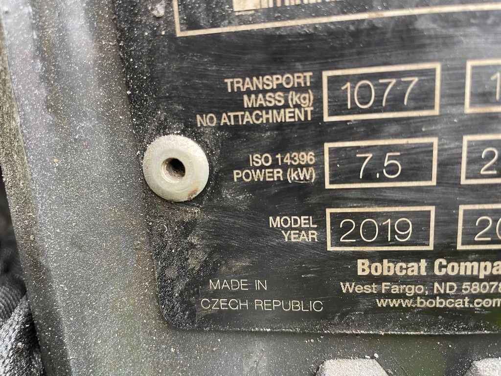 Bobcat E10 2019 goedwerkende minigraver