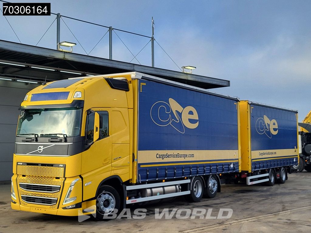 Volvo FH 460 6X2 Curtainsider Combi LNG Engine Lift+Sliding roof Lift Axle I-Park cool VEB+