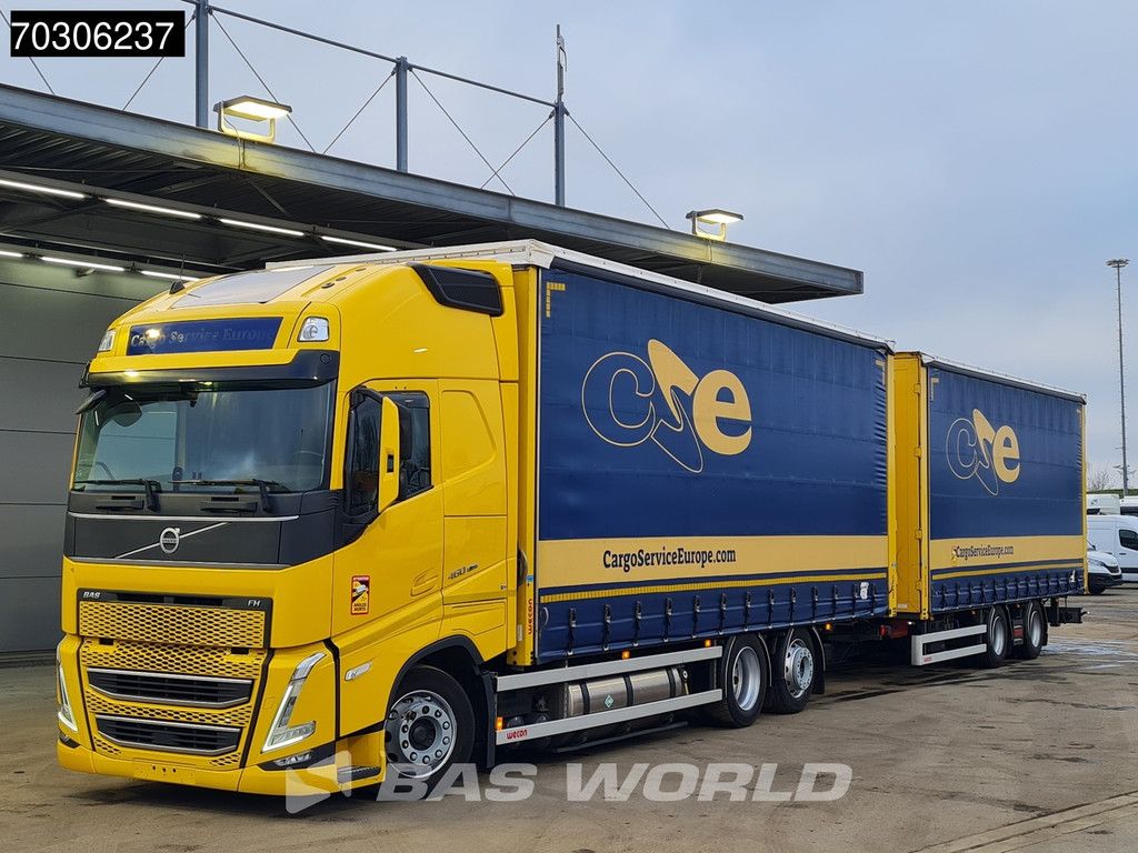 Volvo FH 460 6X2 Curtainsider Combi LNG Engine Lift+Sliding roof I-Park cool VEB+