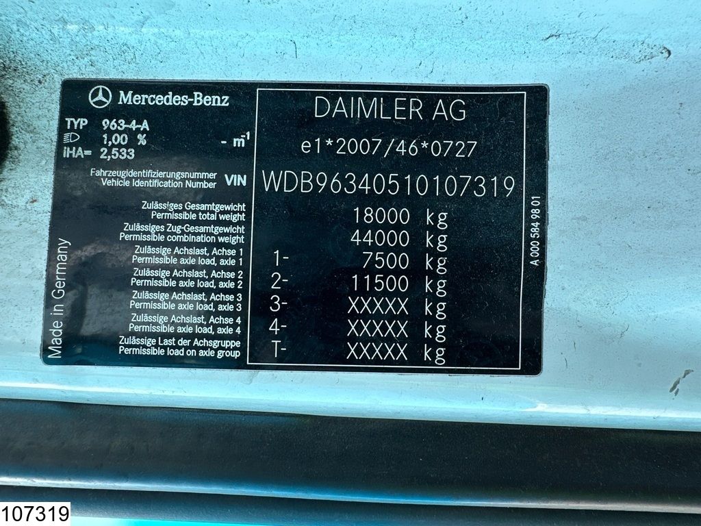 Mercedes Actros 1843 EURO 6, Retarder, PTO, Lohr