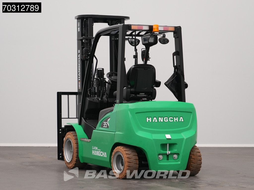 Hangcha CPD35 Electric Forklift - Li-ion - Triplex - Free lift - Side shift