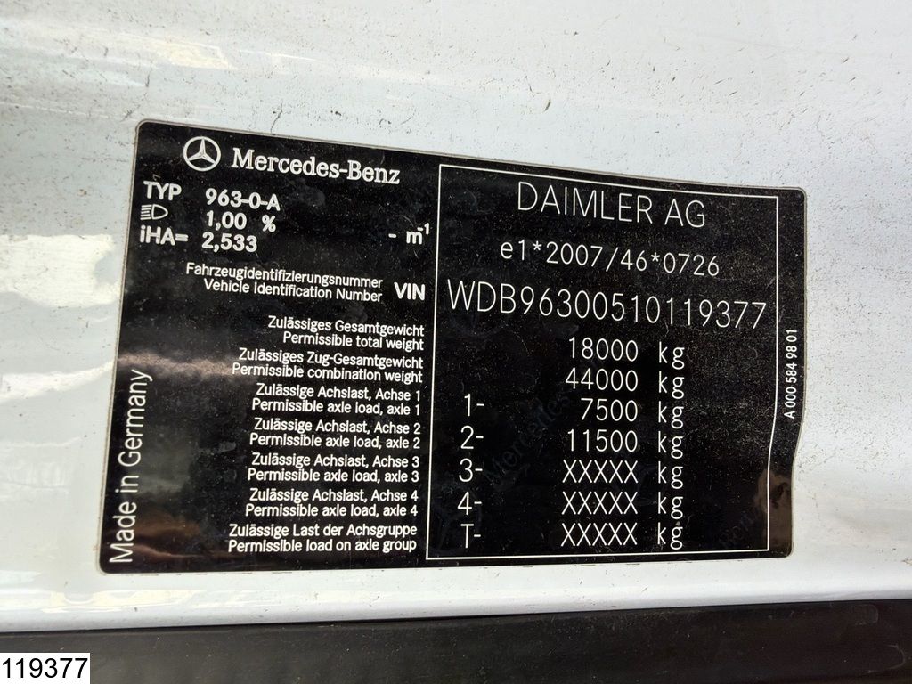 Mercedes Actros 1843 6x2, Retarder, Rolfo, Combi