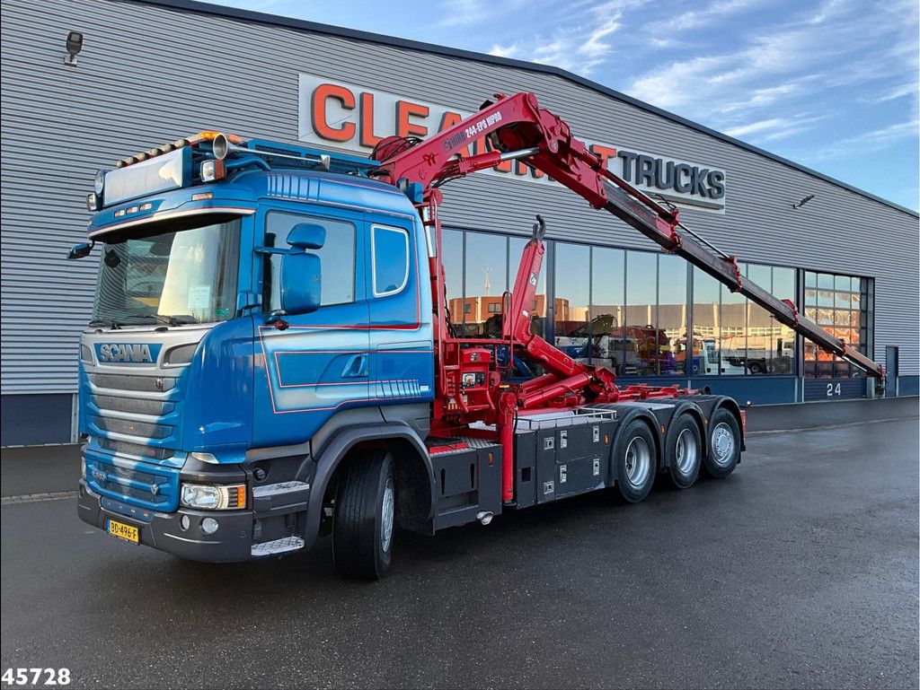 Scania R 580 8x4 Euro 6 Retarder Hiab 24 Tonmeter laadkraan