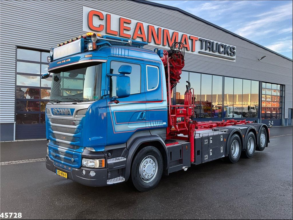 Scania R 580 8x4 Euro 6 Retarder Hiab 24 Tonmeter laadkraan