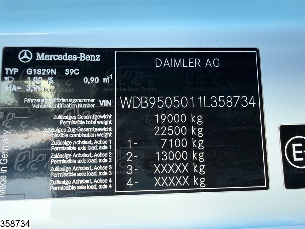 Mercedes Axor 1829 Retarder, PTO, 19.654 Liter