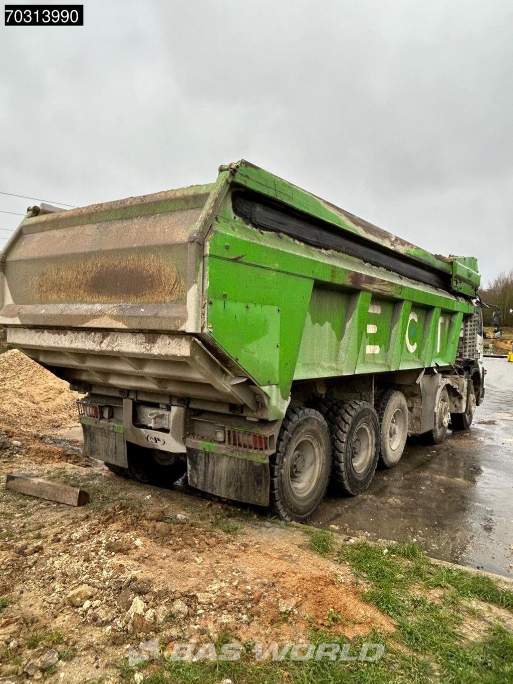 Volvo FMX 500 10X4 28m3 AJK Pusher dump truck Powertronic Automatic Big-Axle Euro 6