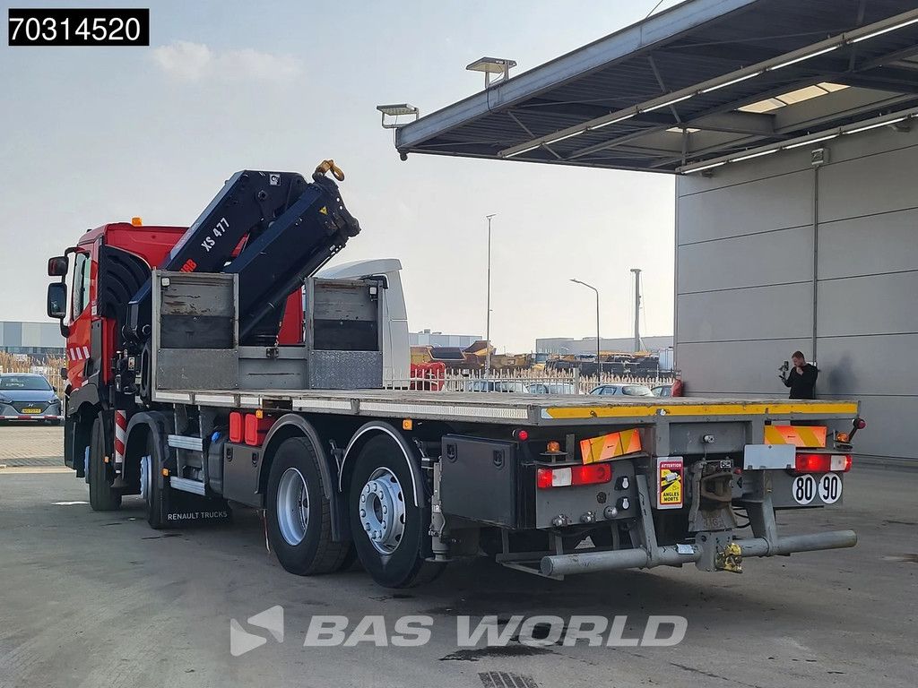 Renault C 460 8X2 HIAB 477EP-2 HIPRO Crane Kran Lift+steering axle Euro 6