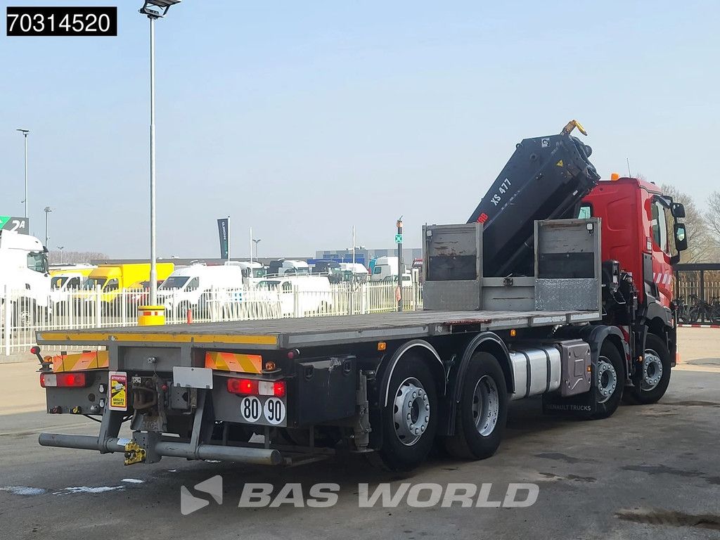 Renault C 460 8X2 HIAB 477EP-2 HIPRO Crane Kran Lift+steering axle Euro 6