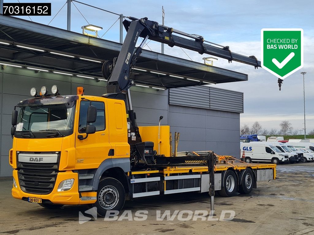 DAF CF CF 410 6X2 HIAB 244EP-4 HIPRO Crane Kran Lift +Steering Axle Automatic Euro 6