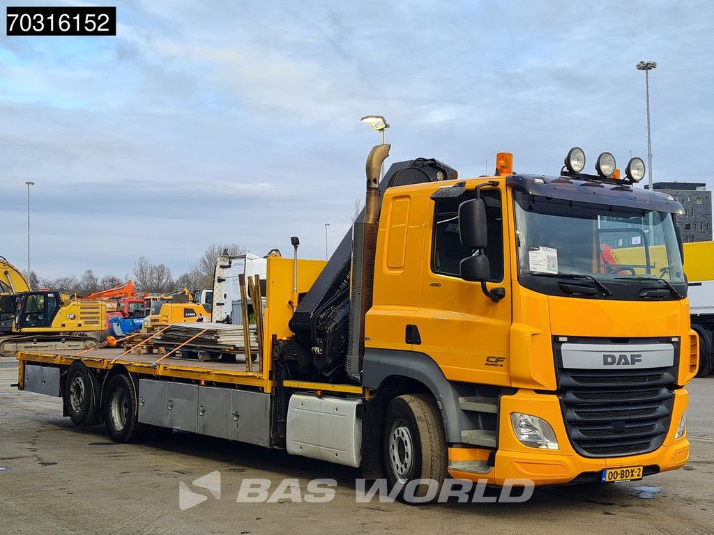 DAF CF CF 410 6X2 HIAB 244EP-4 HIPRO Crane Kran Lift +Steering Axle Automatic Euro 6