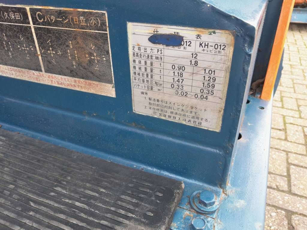 Kubota KH 012 minigraver