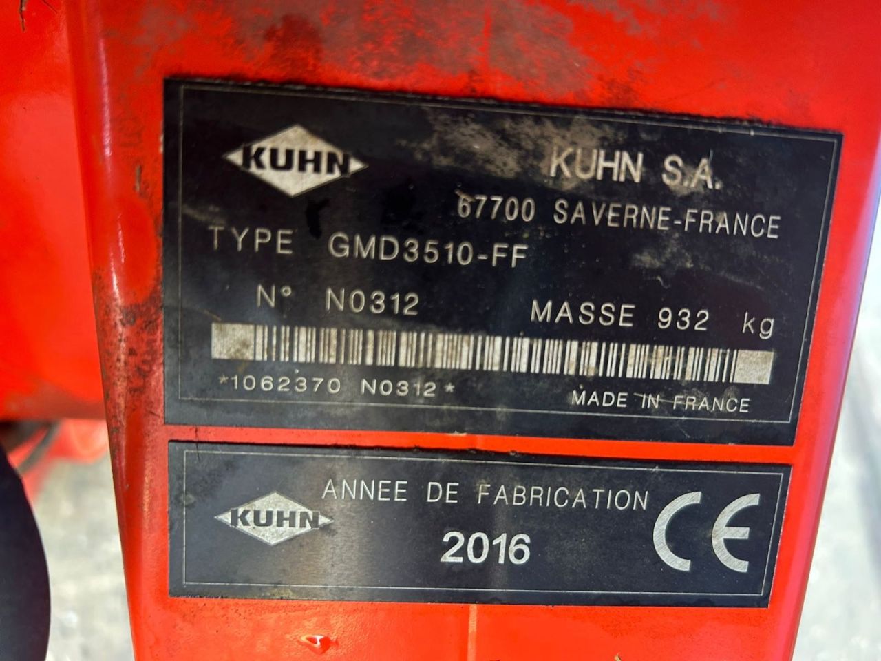 Kuhn GMD 3510-FF achtermaaier