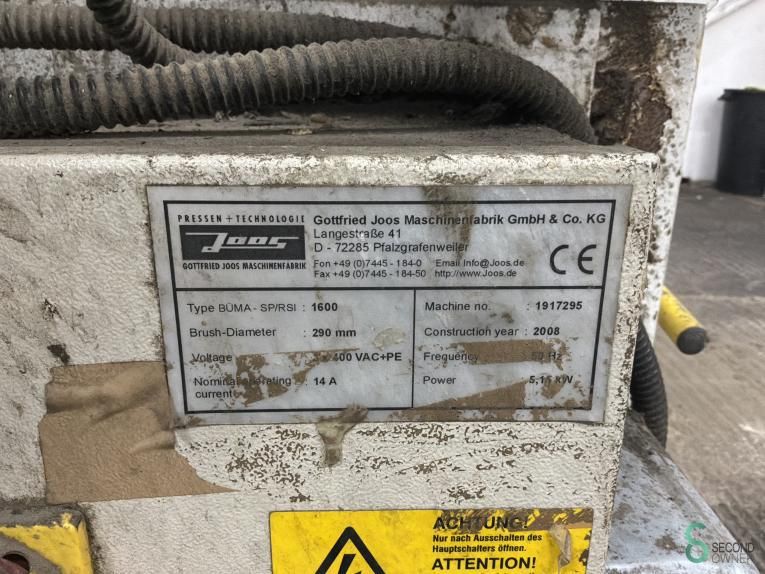 Brushing machines Joos 2008