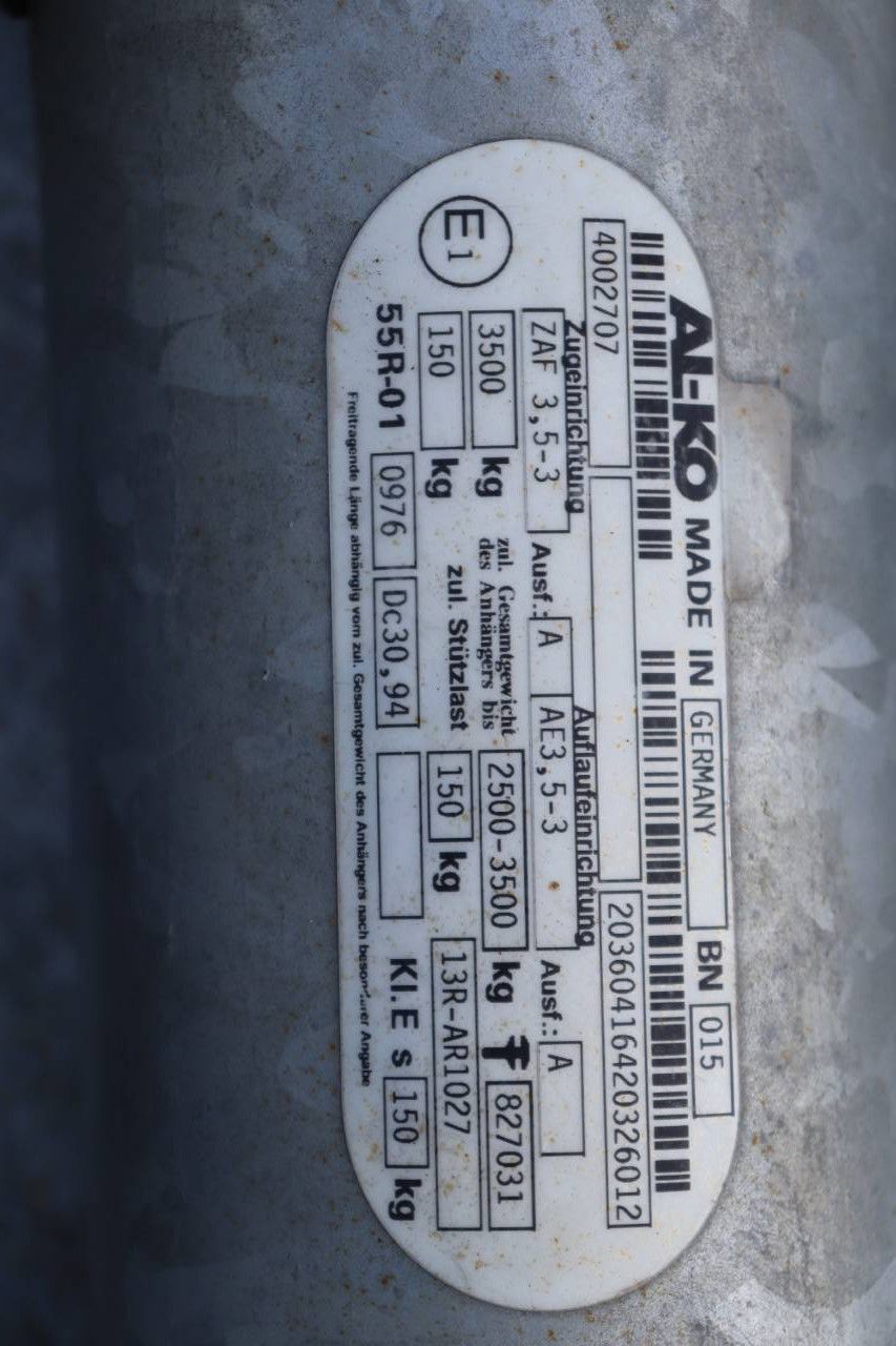 Aanhangwagen Hapert Ta Indigo 3500kg 2020