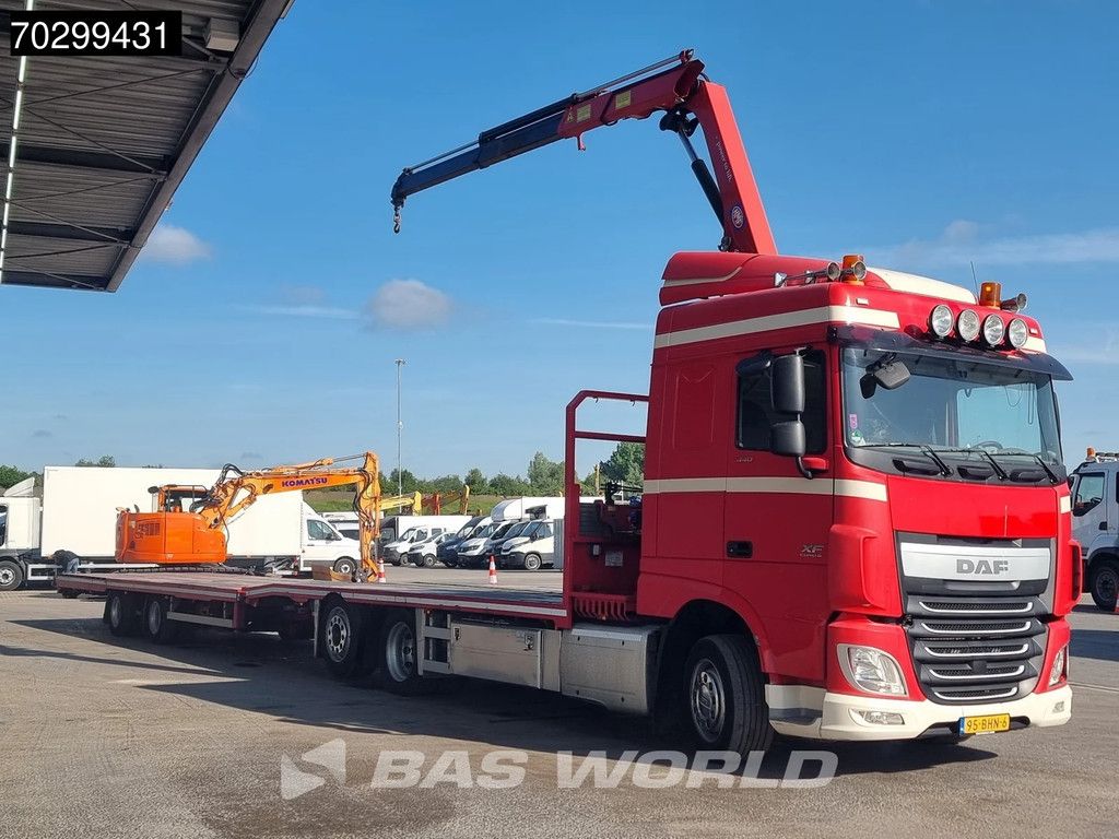 DAF XF 440 6X2 NL-combi Transporter HMF 900-K2 Kran Winch Lift-Lenkachse Euro 6