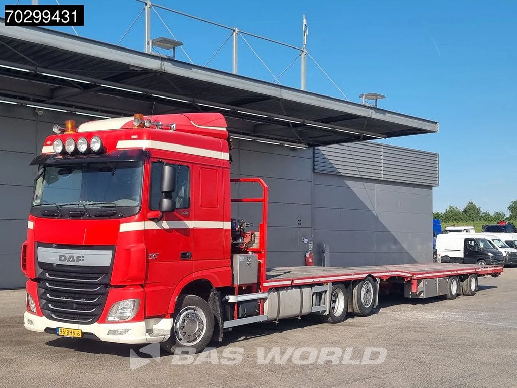 DAF XF 440 6X2 NL-combi Transporter HMF 900-K2 Kran Winch Lift-Lenkachse Euro 6