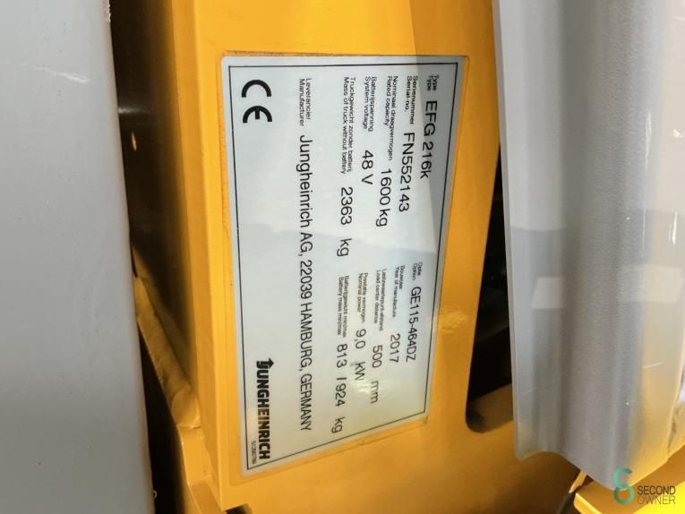 Gabelstapler Elektrisch Jungheinrich EFG 216K 2017 Triplex