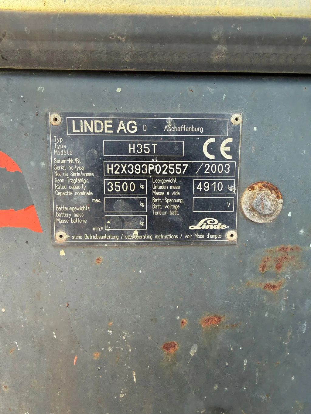 Linde H 35 T LPG Kantelaar Vorkensteller Heftruck Stapler