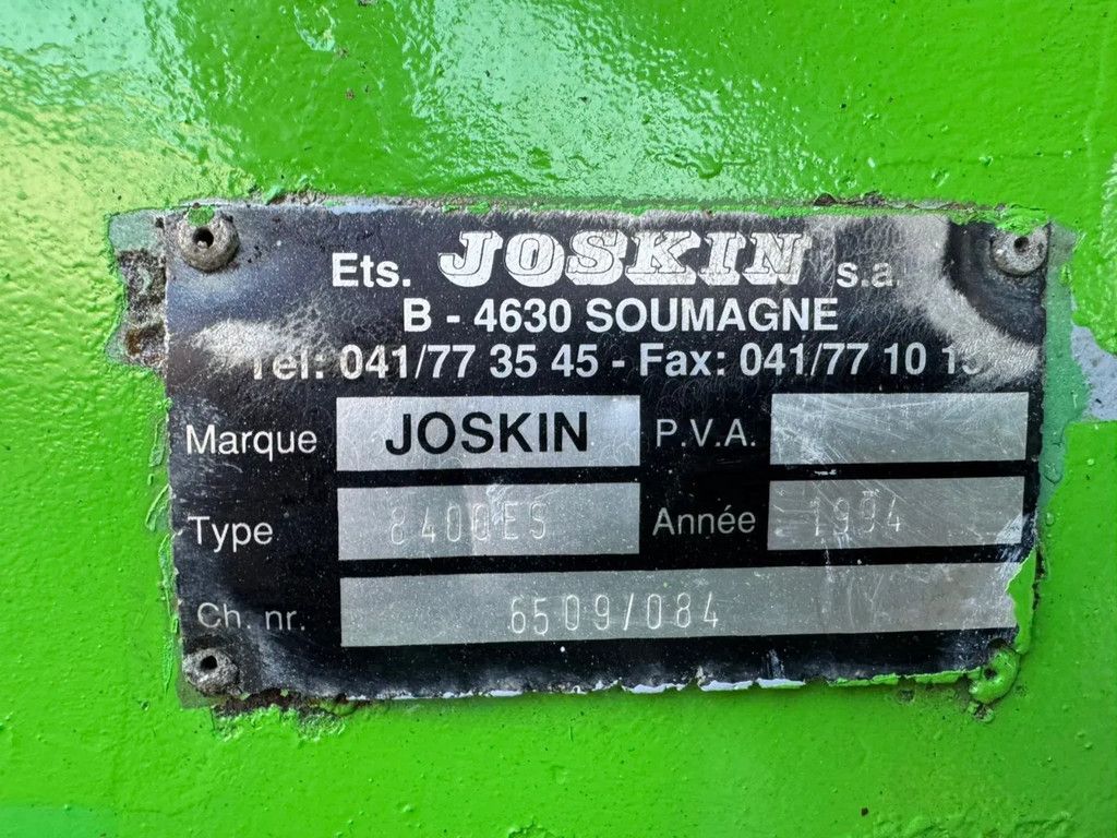 Joskin TS 8400 Vacuumtank zuigarm