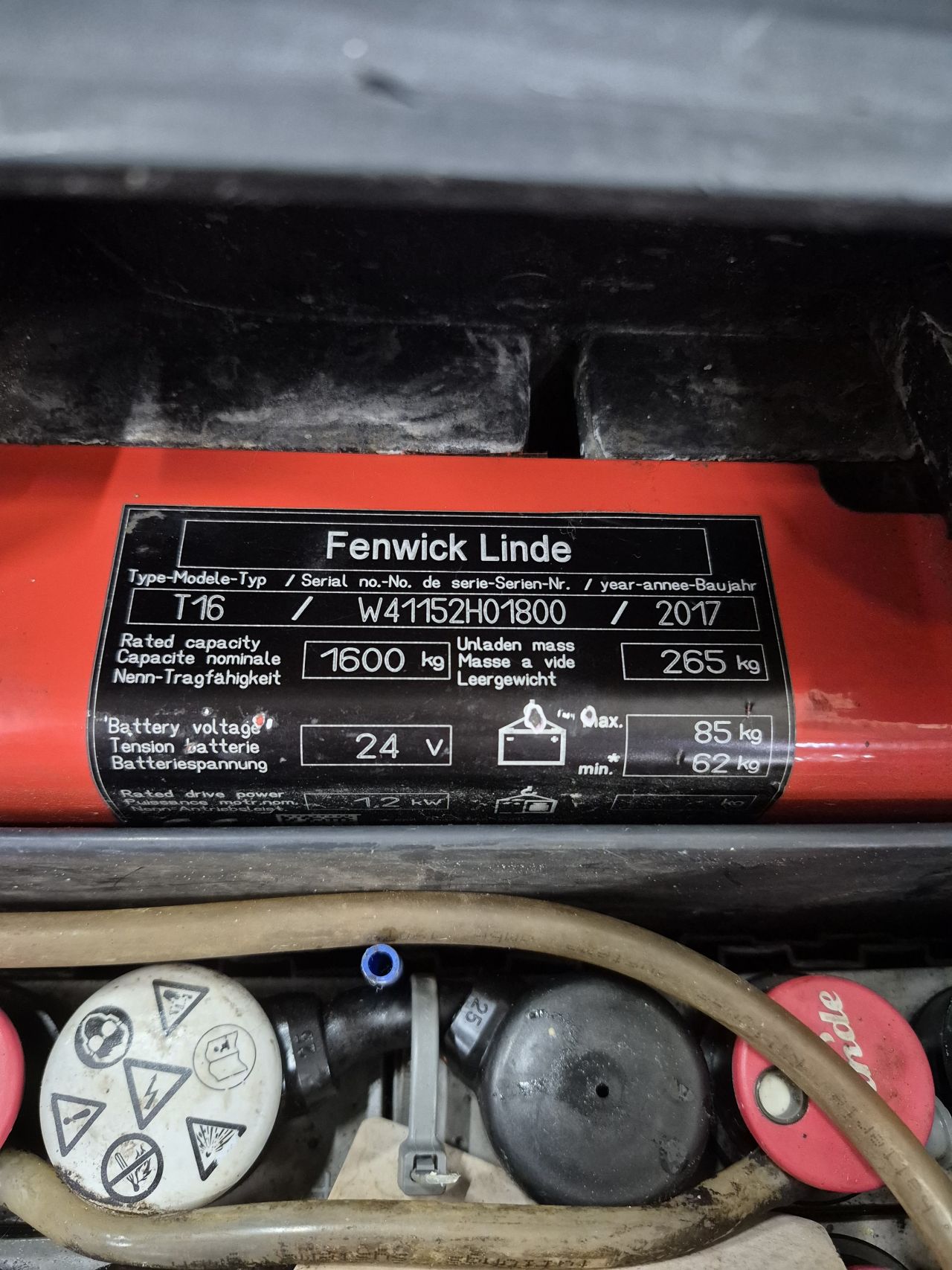 Linde T16 elektrische palletwagen 2017 549 uur